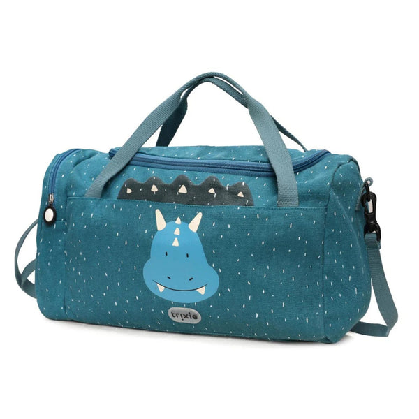 Saco de desporto infantil Trixie com compartimento espaçoso, bolso lateral com fecho, alça de ombro removível e materiais reciclados azul