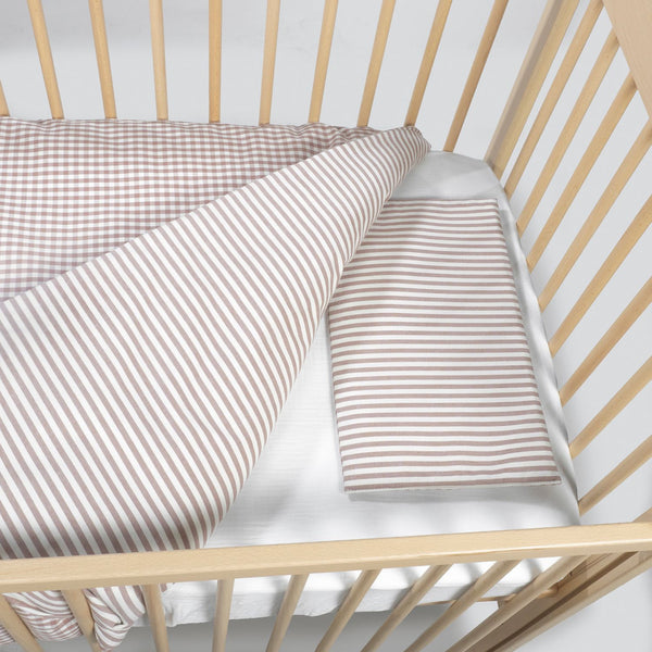 Conjunto para cama de grades da walking mum modelo praline na cor moka - vermelho