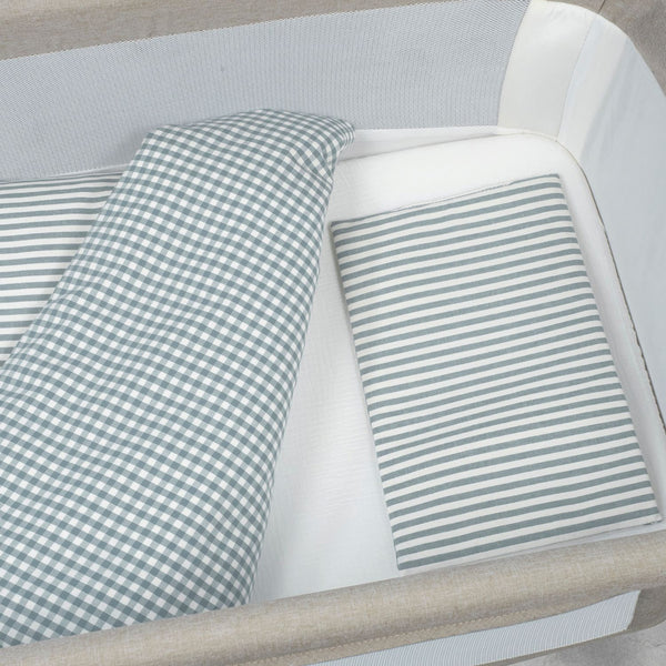 Conjunto para mini berço da walking mum modelo praline na cor matcha - verde