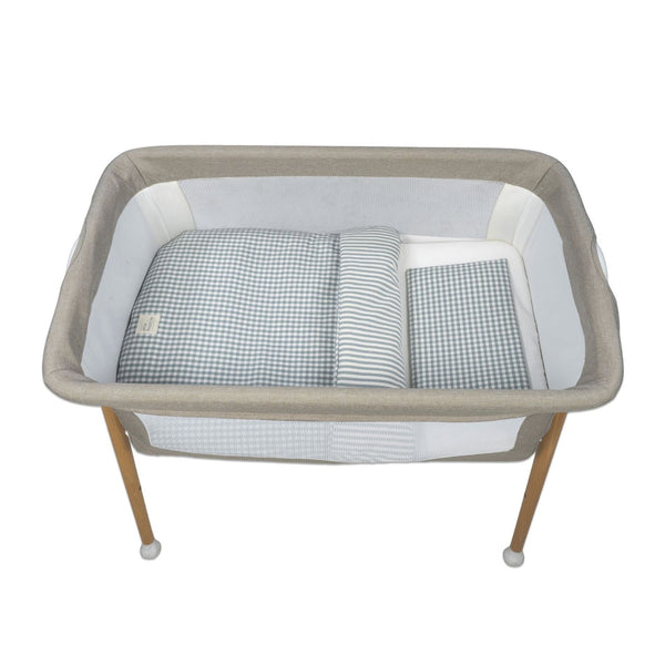 Conjunto para mini berço da walking mum modelo praline na cor matcha - verde