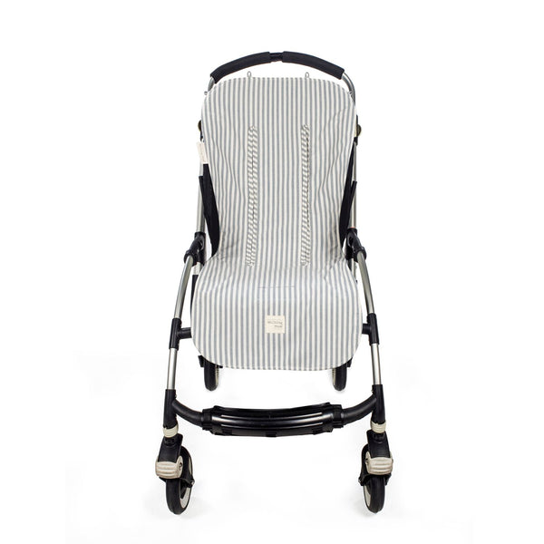 Forra universal para carrinho de bebé da walking mum modelo praline strips na cor matcha - verde