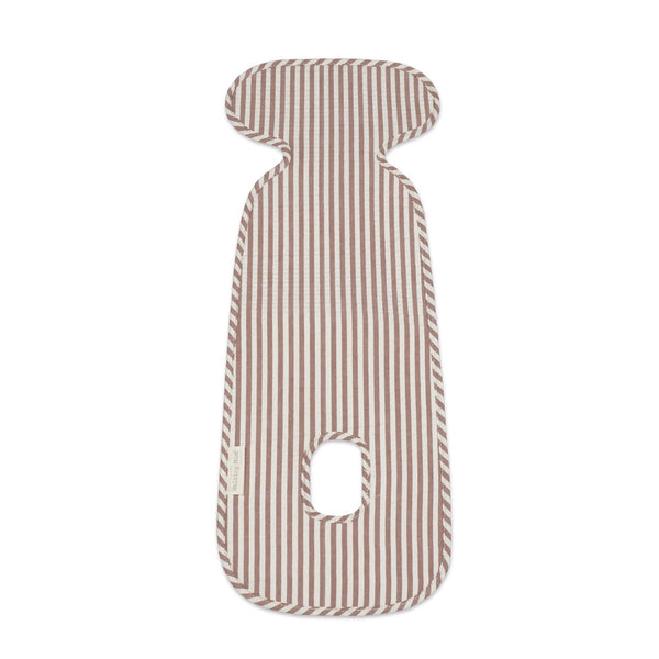 Forra Auto Universal Praliné Stripes Walking Mum para cadeiras auto i-Size 40-105 cm, respirável e confortável, ideal para proteger a cadeira e reduzir a transpiração do bebé. Vermelho.