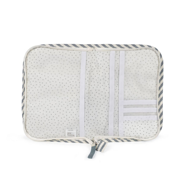 Porta documentos da walking mum modelo praline strips na cor matcha - verde