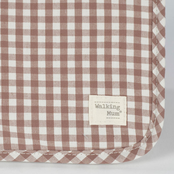 Porta Documentos da Walking Mum modelo praline vichy na cor moka - vermelho