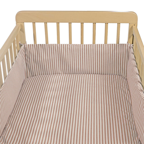 protetor de grades da walking mum modelo praline strips na cor moka - vermelho