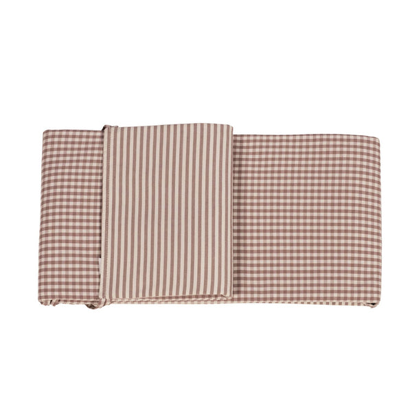 protetor de grades da walking mum modelo praline strips na cor moka - vermelho