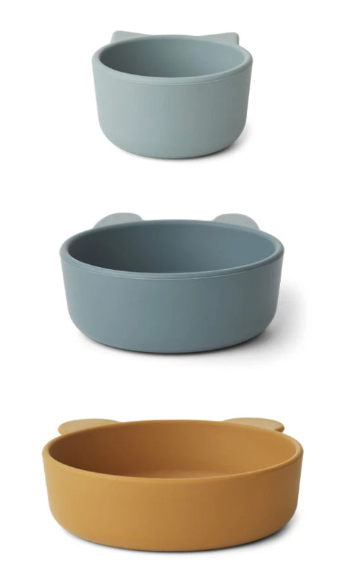 3 TIGELAS - GOLDEN CARAMEL/BLUE MULTI MIX