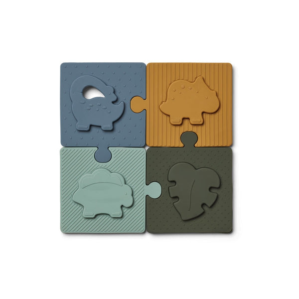 PUZZLE DE SILICONE - DINO BLUE MULTI MIX