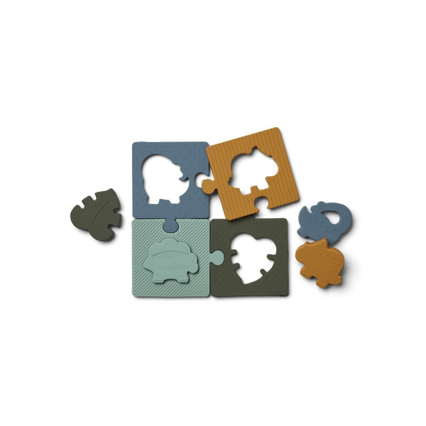 PUZZLE DE SILICONE - DINO BLUE MULTI MIX