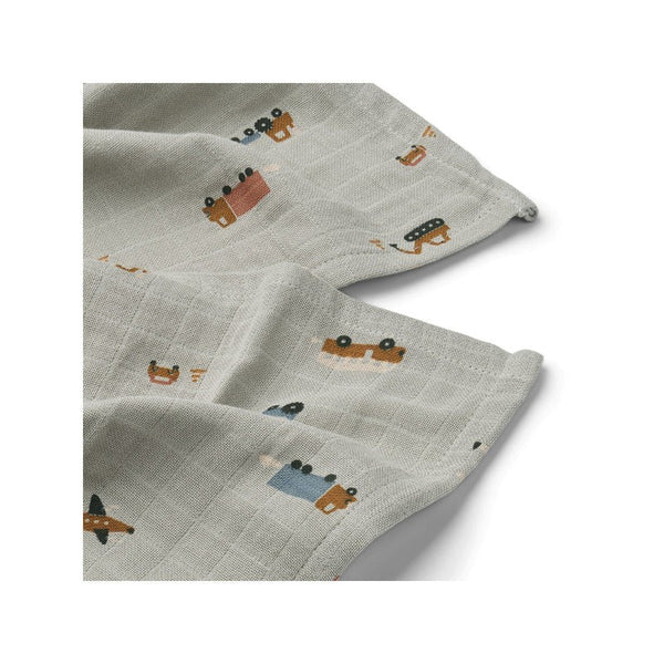 2 FRALDAS DE ALGODÃO - CONFETTI OLIVE