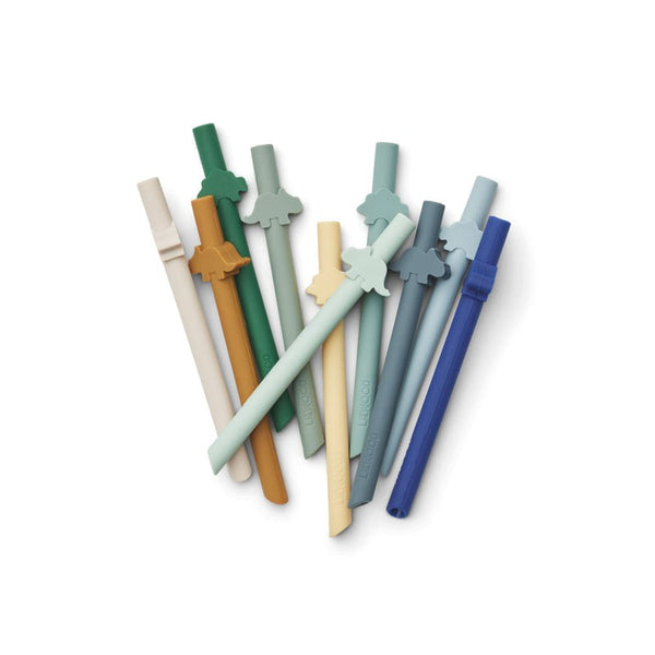 10 PALHAS DE SILICONE - DINO SURF BLUE MULTI MIX