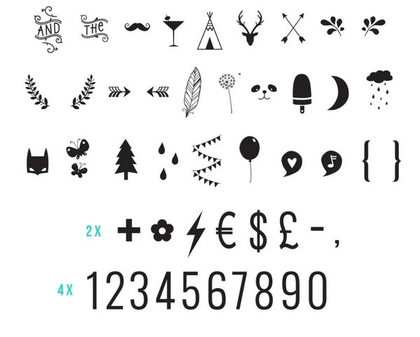 PACK DE SÍMBOLOS - NÚMEROS E SÍMBOLOS