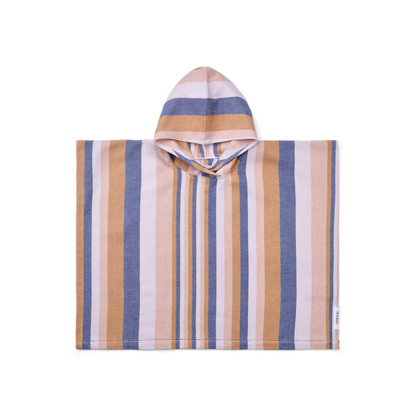 PONCHO 1-2 ANOS - STRIPE LIGHT LAVENDER MULTI MIX