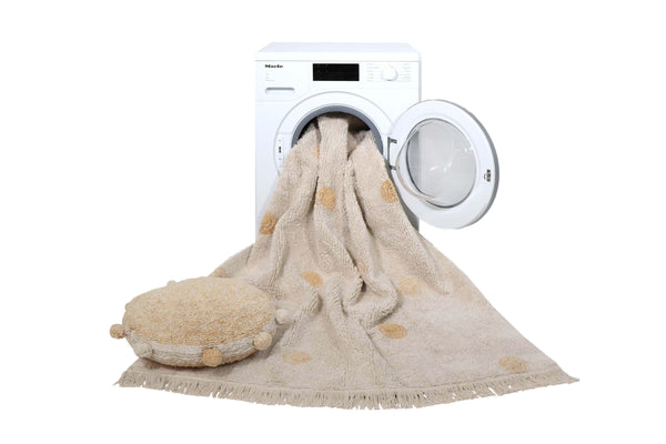 TAPETE LORENA CANALS 120X160 - HIPPY DOTS NATURAL HONEY