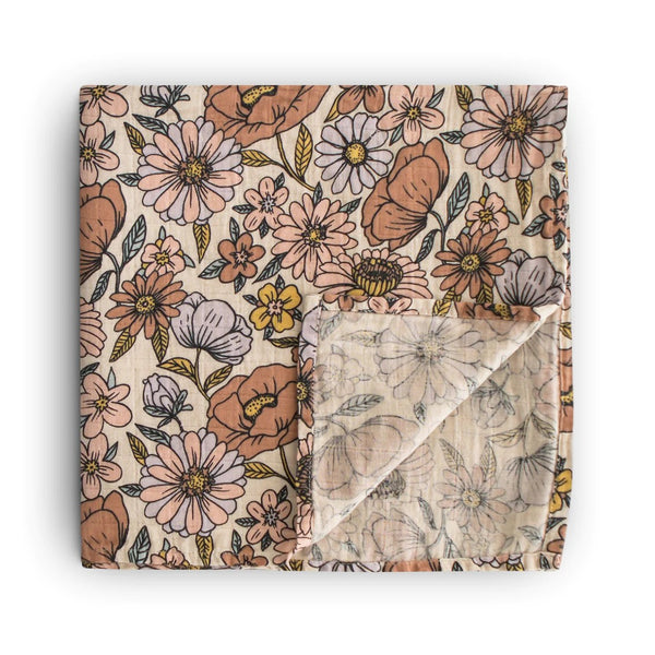 SWADDLE MUSHIE - RETRO FLOWERS