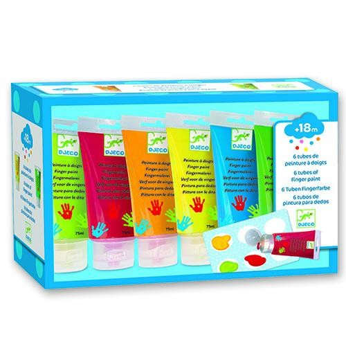 6 TUBOS DE TINTA PARA PINTAR COM AS MÃOS