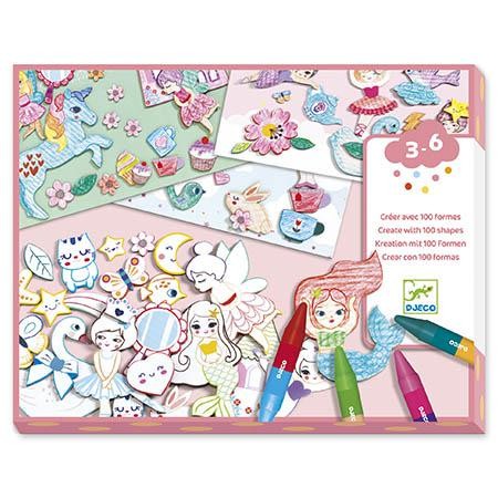 CRIAR COM FORMAS, COLORIR E COLAR