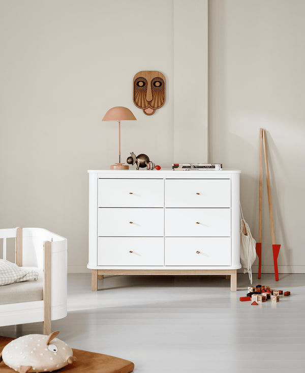 OLIVER FURNITURE CÓMODA WOOD 6 GAVETAS