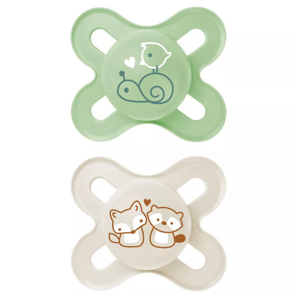 2 CHUPETAS START PURE SILICONE 0-2 MESES MAM