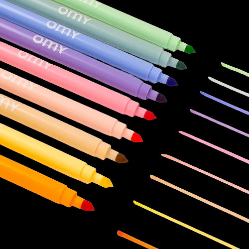 9 CANETAS DE FELTRO OMY