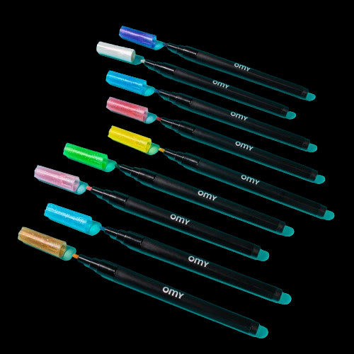 9 CANETAS DE FELTRO OMY