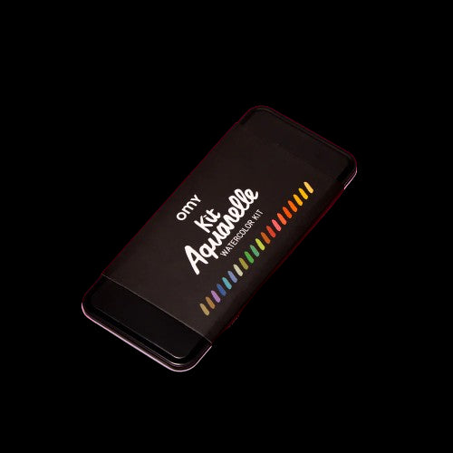 24 AGUARELAS COM PINCEL OMY