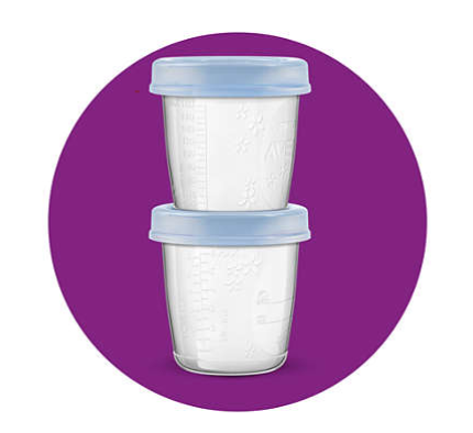 5 copos de armazenamento 180ml philips avent