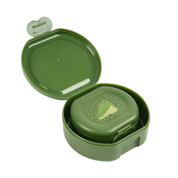 Conjunto de 2 marmitas com clip para crianças, leves e fáceis de abrir, ideais para transportar snacks para a escola, passeios e viagens. Mr Alligator