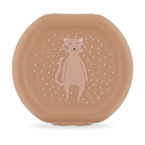 Conjunto de 2 marmitas com clip para crianças, leves e fáceis de abrir, ideais para transportar snacks para a escola, passeios e viagens. Mr Cat