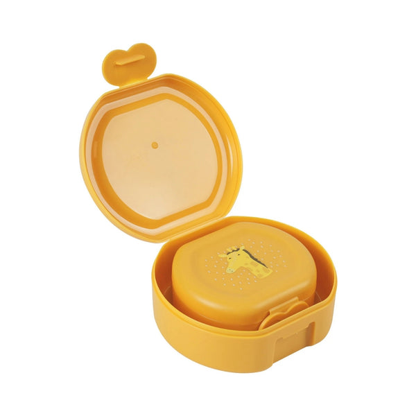 Conjunto de 2 marmitas com clip para crianças, leves e fáceis de abrir, ideais para transportar snacks para a escola, passeios e viagens. Mr Giraffe