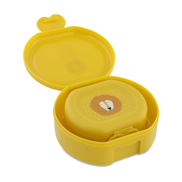 Conjunto de 2 marmitas com clip para crianças, leves e fáceis de abrir, ideais para transportar snacks para a escola, passeios e viagens. Mr Lion