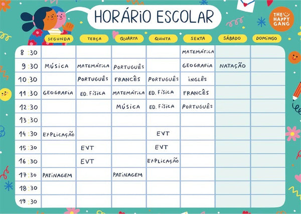 MAGNETIC SCHOOL TIMETABLE
