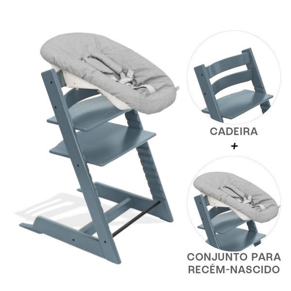 STOKKE TRIPP TRAPP + NEWBORN SET -  FJORD BLUE