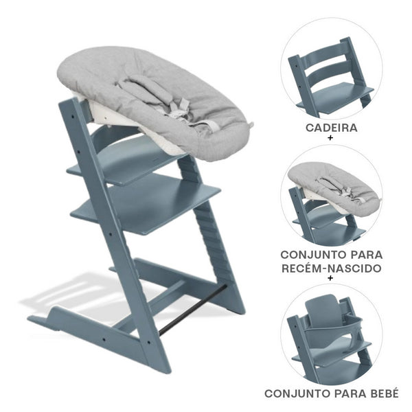 STOKKE TRIPP TRAPP + BABY SET² + NEWBORN SET- FJORD BLUE