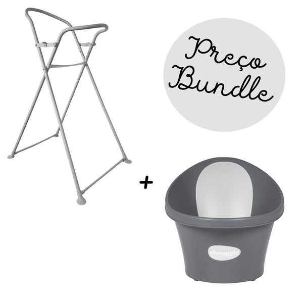 SHNUGGLE BANHEIRA + SUPORTE PARA BANHEIRA - GREY
