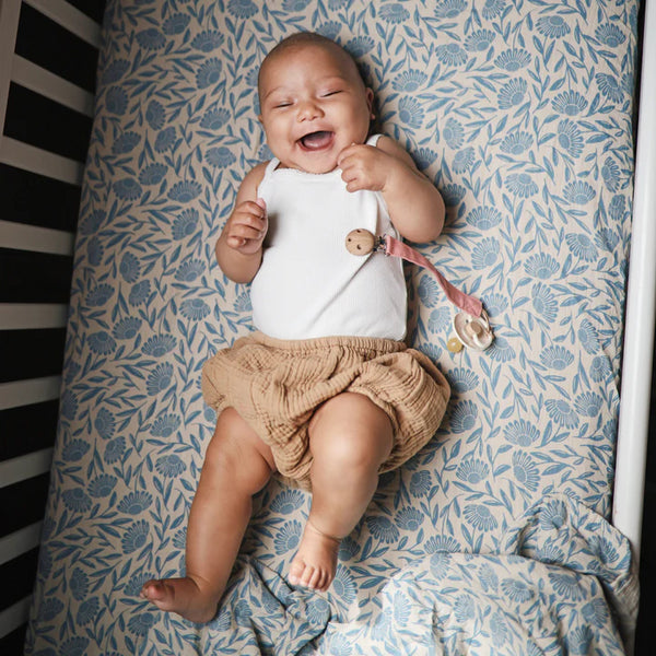 SWADDLE MUSHIE - BLUE FOWERS