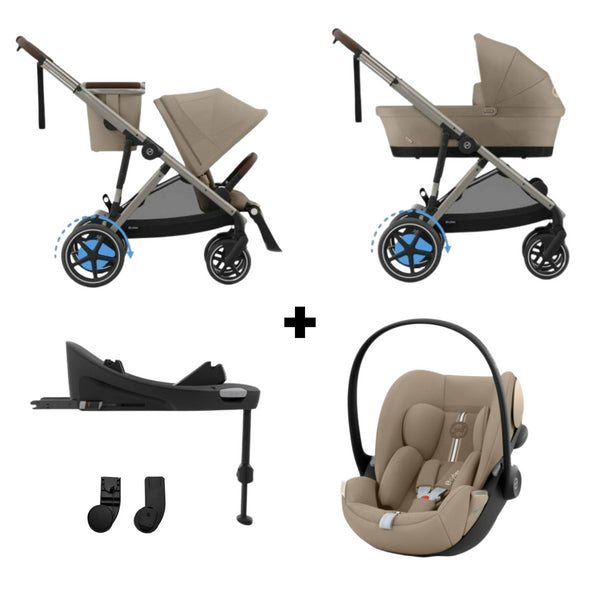 PACK CYBEX eGAZELLE S TAUPE - ALMOND BEIGE