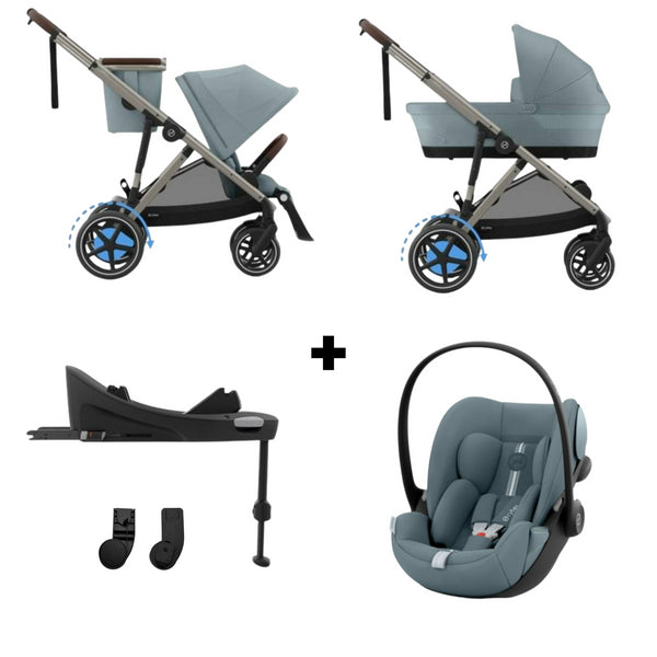 PACK CYBEX eGAZELLE S TAUPE- STORMY BLUE
