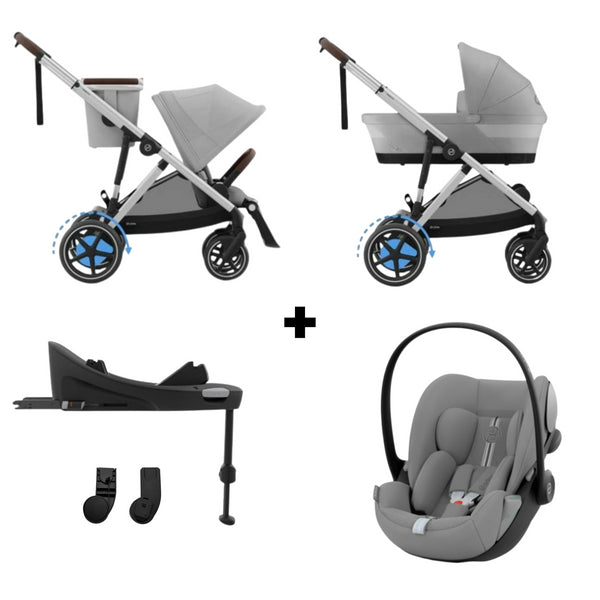 PACK CYBEX eGAZELLE S SILVER - STONE GREY
