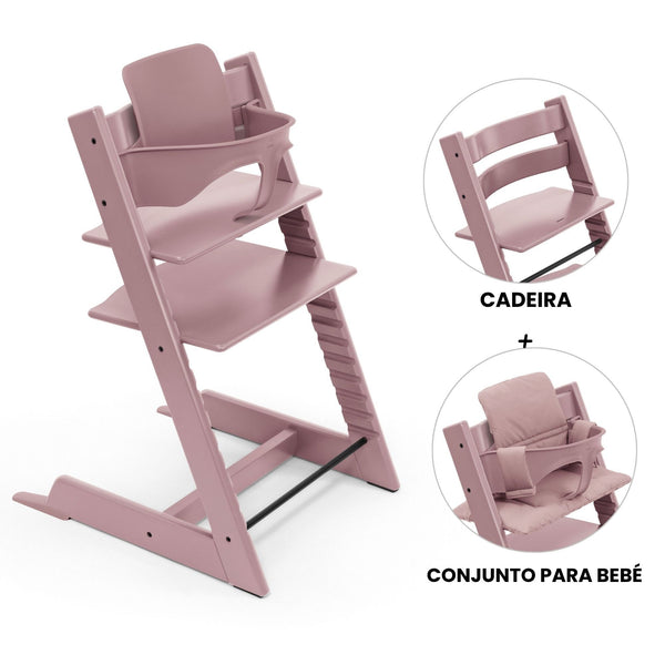 STOKKE TRIPP TRAPP + BABY SET² - BEECH HEATH MAUVE