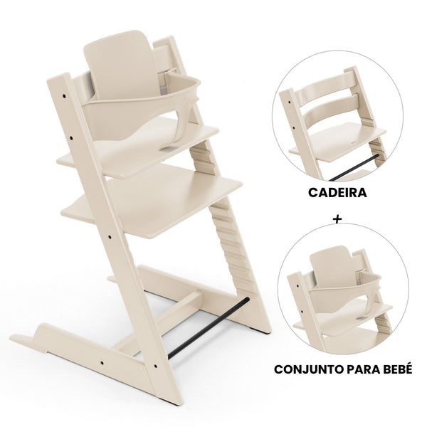 STOKKE TRIPP TRAPP + BABY SET² - BEECH VANILLA WHITE