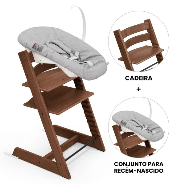 STOKKE TRIPP TRAPP + NEWBORN SET -  BEECH WARM BROWN