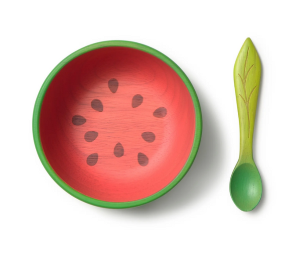 TIGELA E COLHER DE MADEIRA