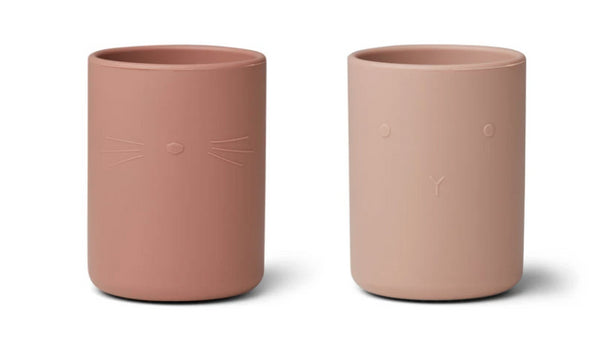 2 COPOS DE SILICONE - ROSE MIX