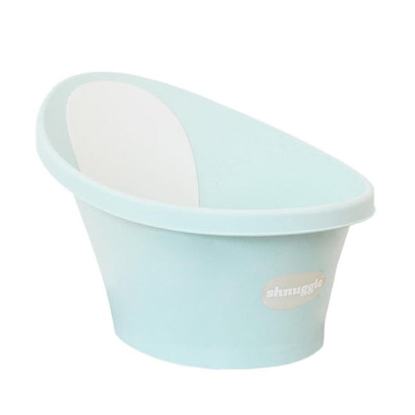 shnuggle banheira verde água com encosto branco