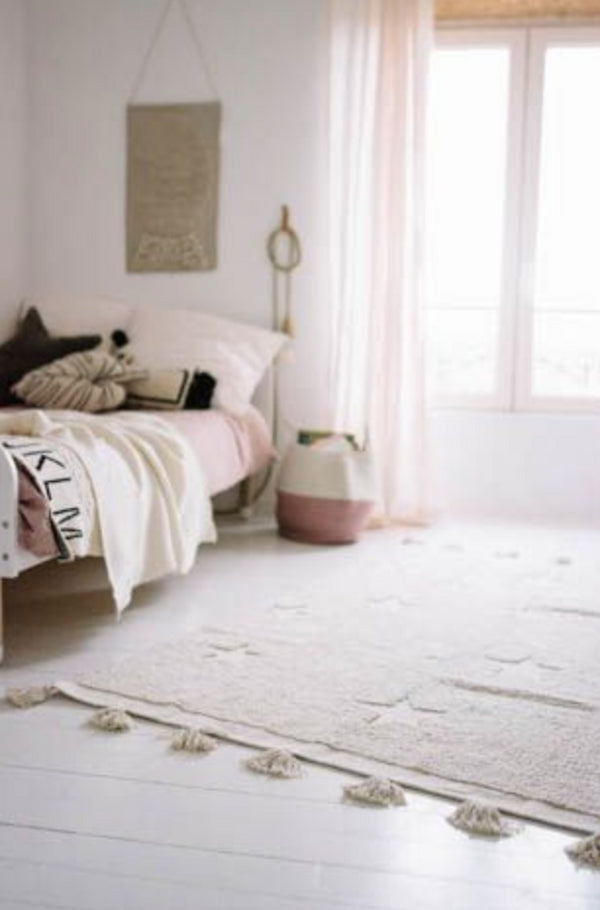 TAPETE LORENA CANALS 120X175 - HIPPY STARS AQUA BLUE