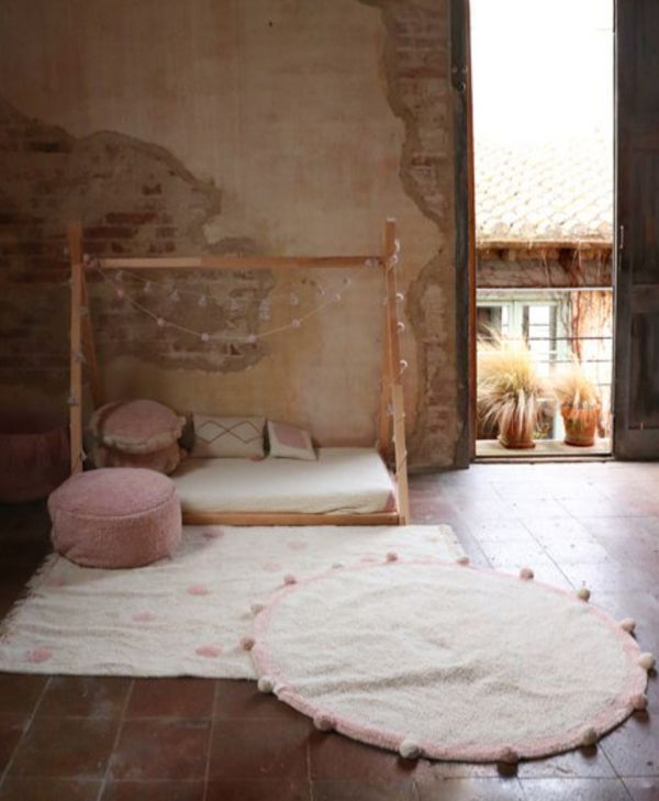 TAPETE LORENA CANALS 120X160 - HIPPY DOTS NATURAL HONEY