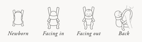 Babyjorn baby carrier one frontal e traseiro black, cotton mix