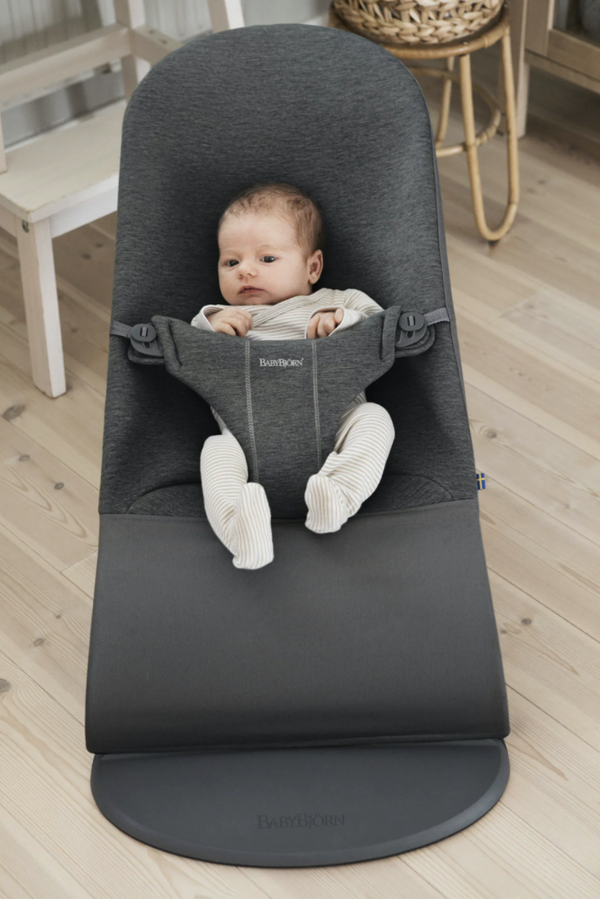 Babybjorn bouncer bliss charcoal grey 3D jersey