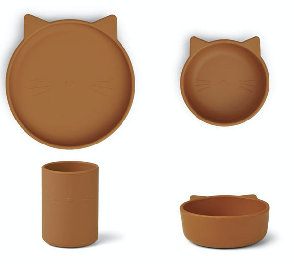 CONJUNTO DE SILICONE - CAT MUSTARD